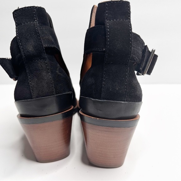 Rag & Bone Women's Fashion Boots with Heels Buckles Black Suede Size 38 - Picture 9 of 12